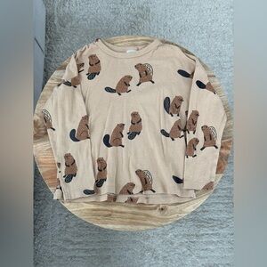 Zara Beaver Print Tee